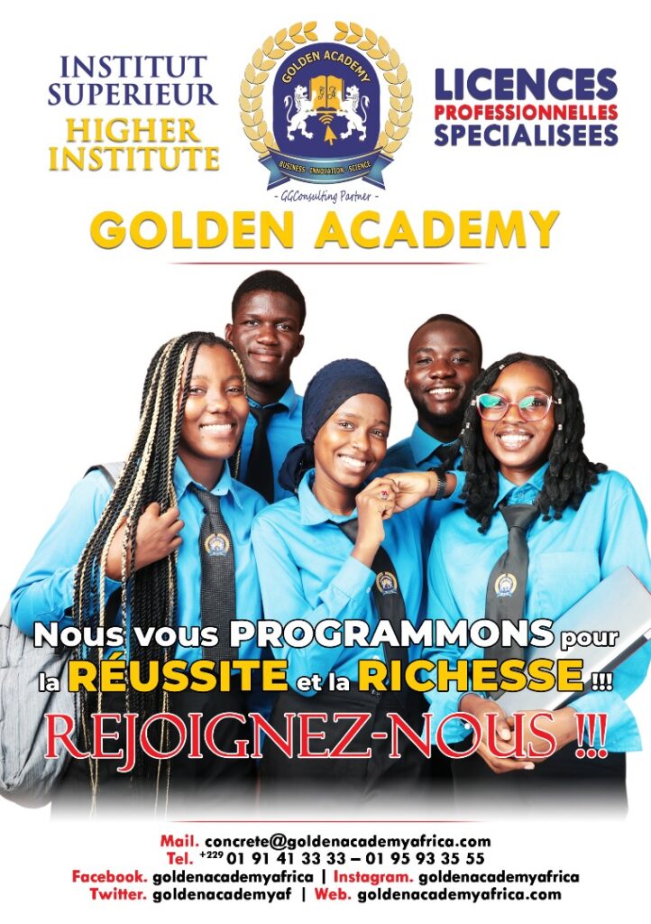 admission université privée Bénin GOLDEN ACADEMY